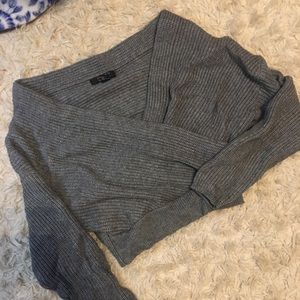Forever 21 Contemporary OTS grey sweater size M